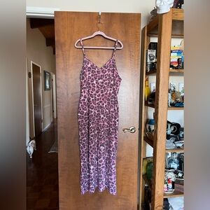 Zenana Outfitters Pink and Gray Leopard Dress